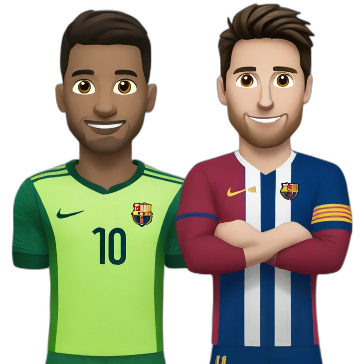 Cristiano y messi emoji