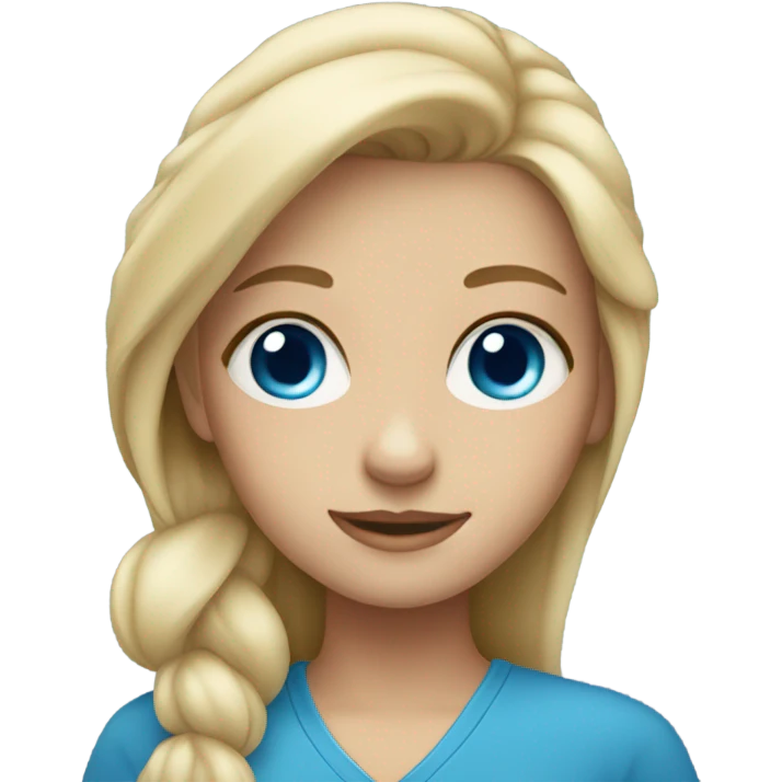 blonde girl with blue eyes emoji