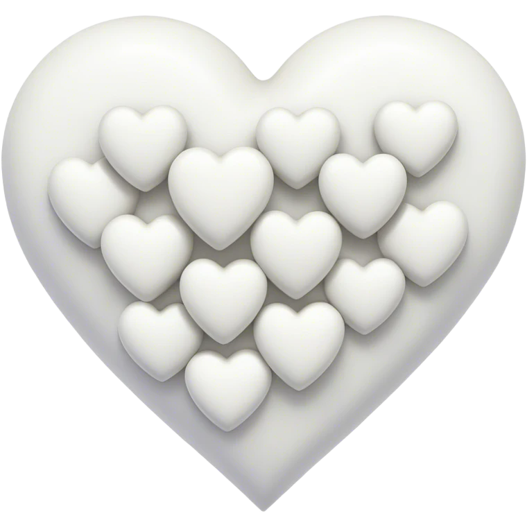 white love heart cluster emoji