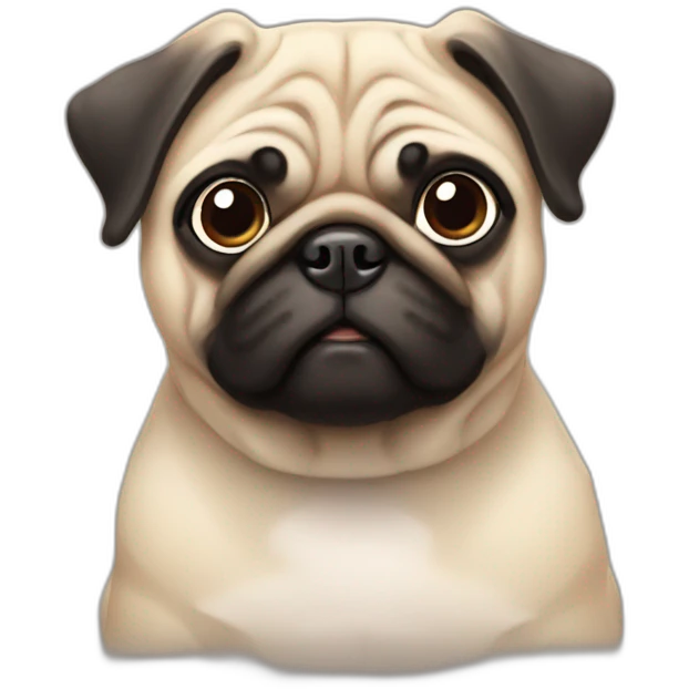 Pug with paws emoji