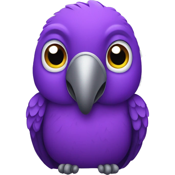 cute purple parrot emoji