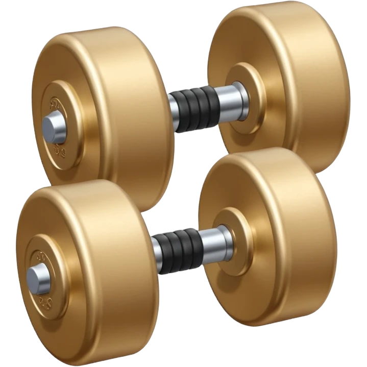 beige dumbbells with a shine emoji