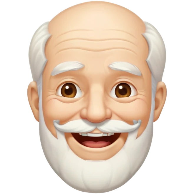 laughing old man with white beard emoji
