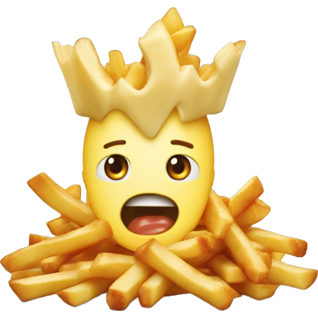 Poutine en super sayen emoji
