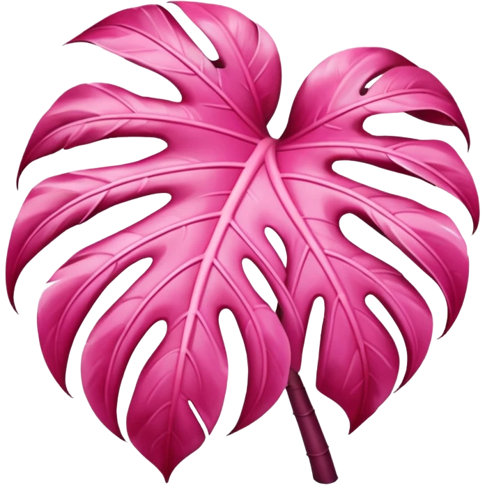 pink monstera leaf emoji