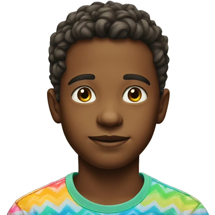 boy in colorful shirt portrait emoji
