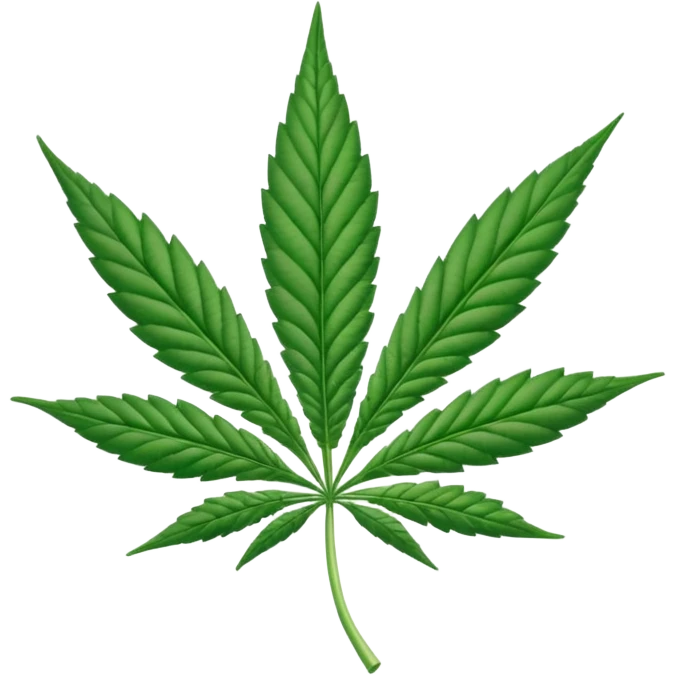 Cannabis leaf with rotation design on our emoji