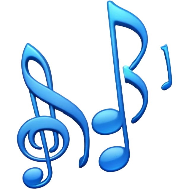 Music notes blue emoji