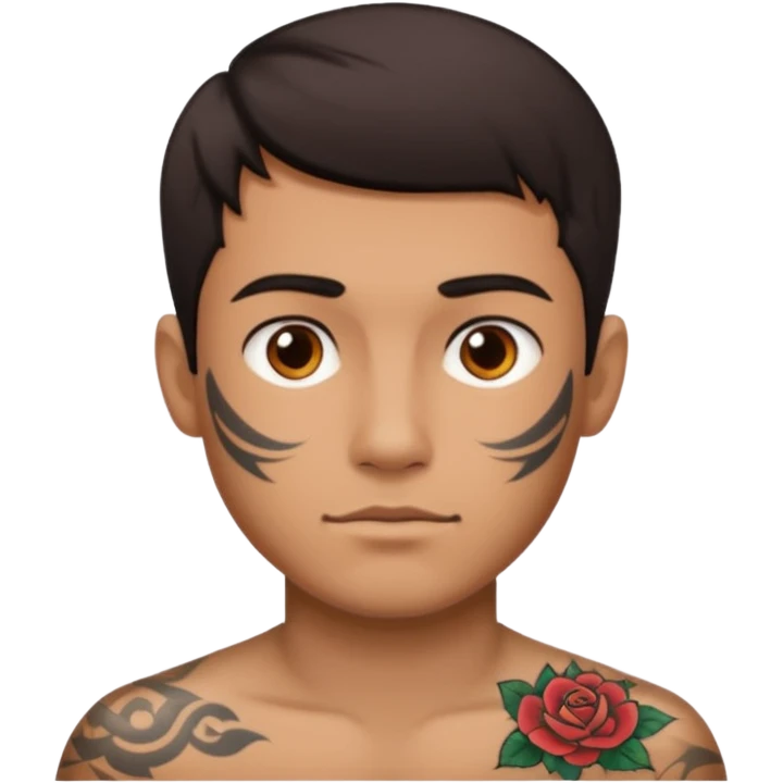 man with tattoo emoji