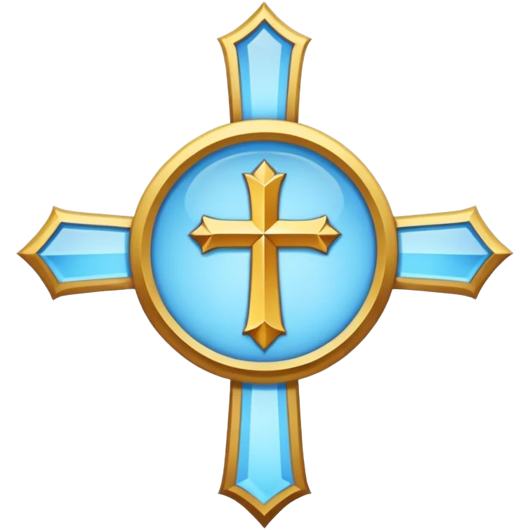 Apostle's emblem light blue emoji