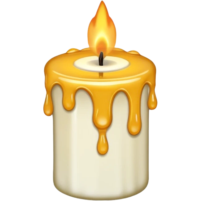 Leaning Candle dripping wax emoji