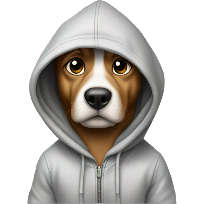 Dog wearing a hoodie  emoji