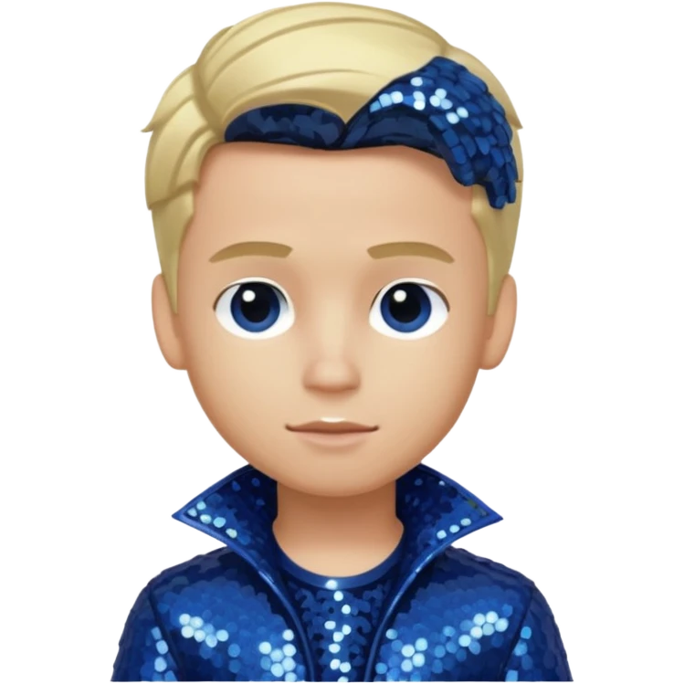 Cameron from Bratz Boyz with blonde hair and dark blue sequin outfit emoji