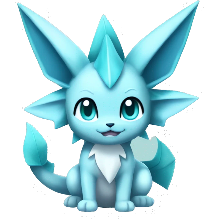 Kawaii Vaporeon-Glaceon-Pokémon full body emoji
