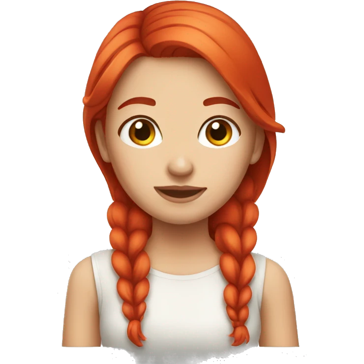 Girl red hair pirsing emoji
