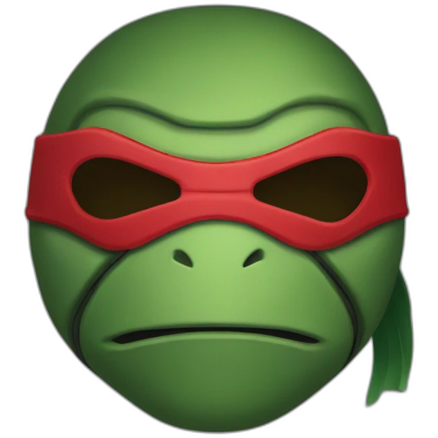 Ninja turtle red mask emoji