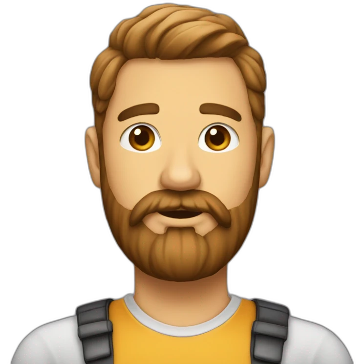 Tête de boule à barbe emoji