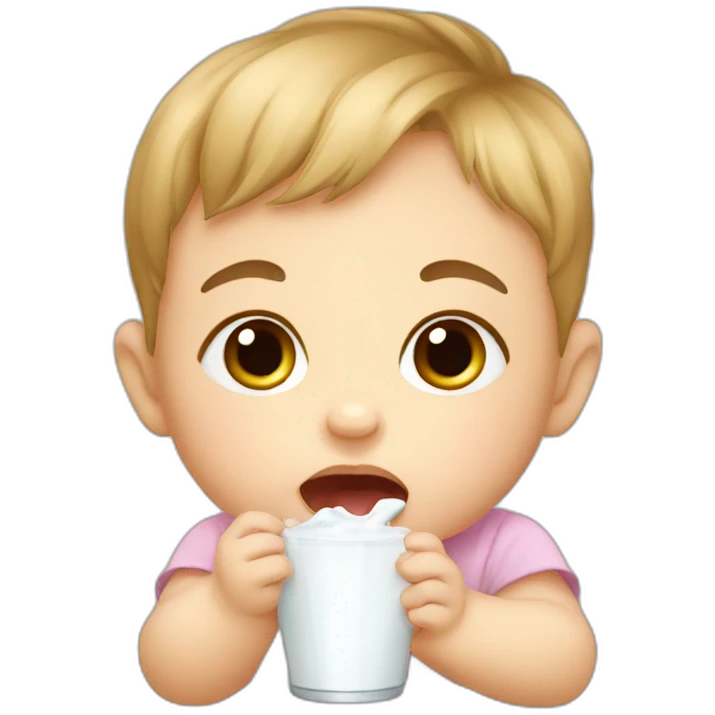 Baby eat milk emoji