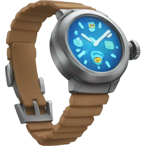 an emji showing a watch with a vibration symbol emoji