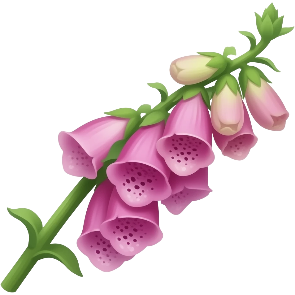 pink foxglove sprig emoji