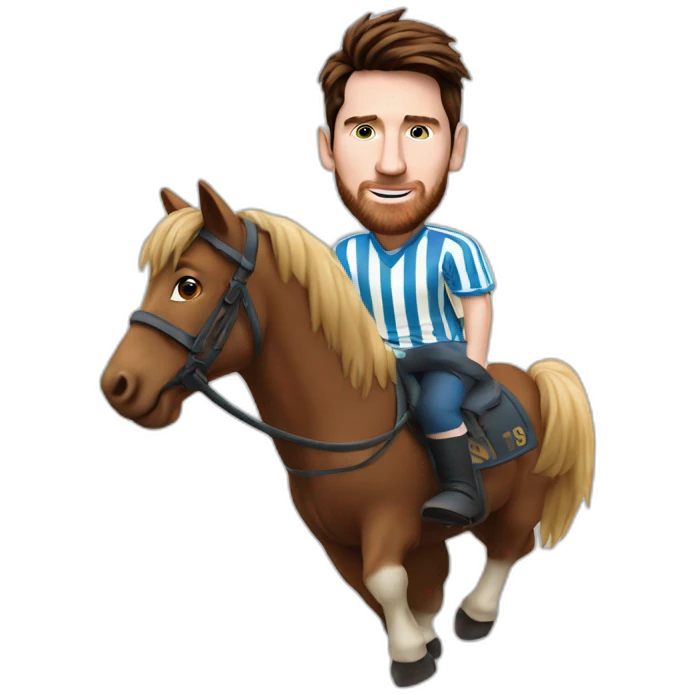 Messi sur un cheval  emoji