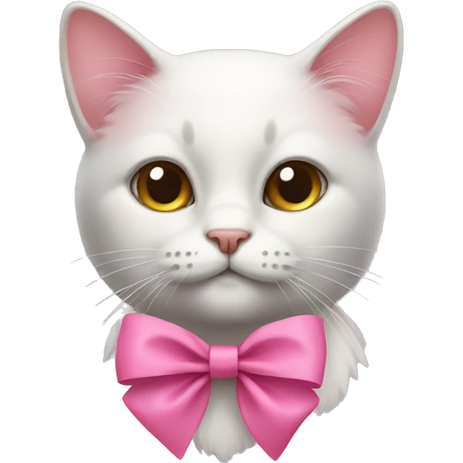 Cat with pink bow emoji