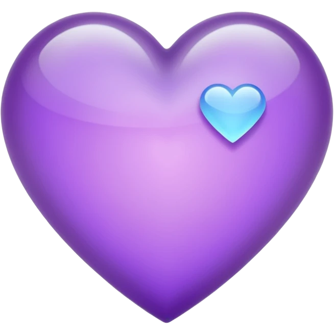 purple heart with a frosted glass effect emoji