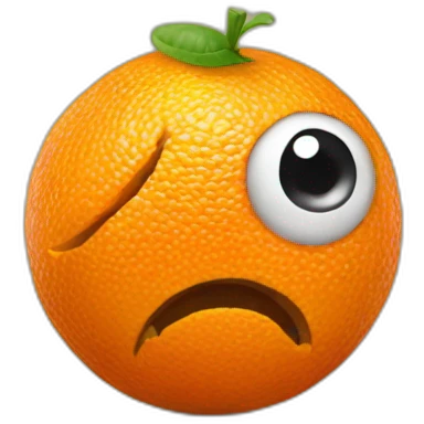 deformed orange emoji