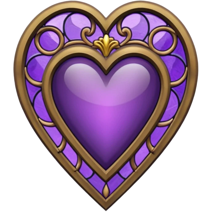 heart with purple gothic stained glass emoji