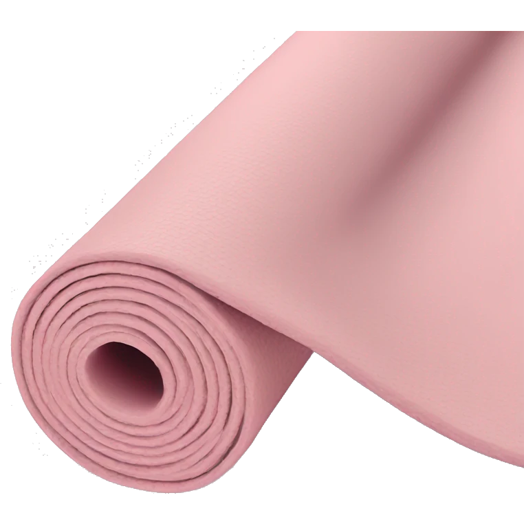 light pink rolled yoga mat  emoji