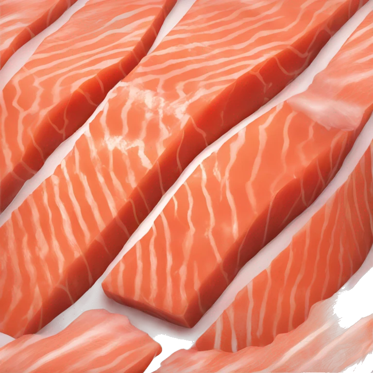 one piece of fillet salmon with skin emoji