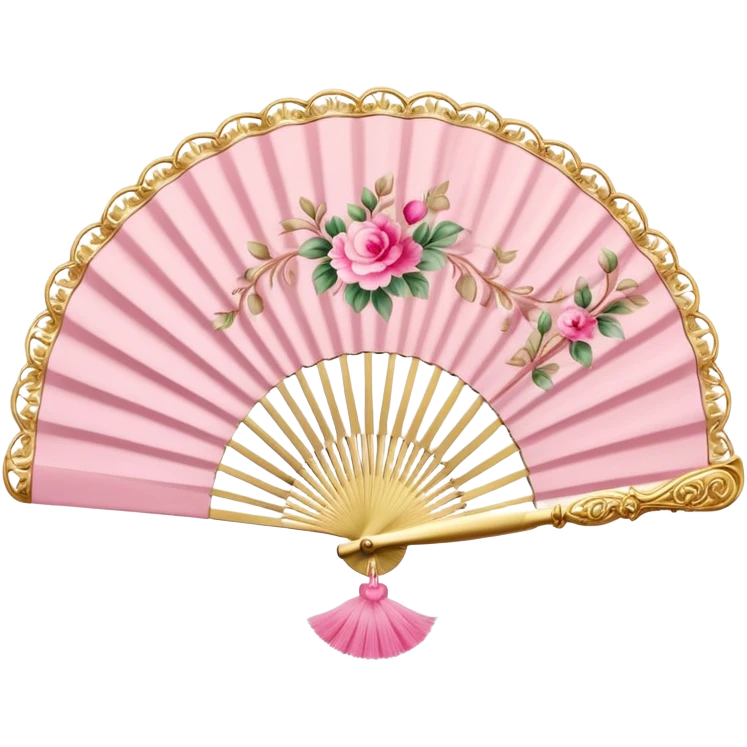 rococo pink fan emoji