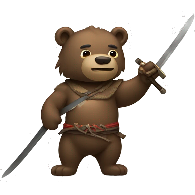 bear with katana emoji
