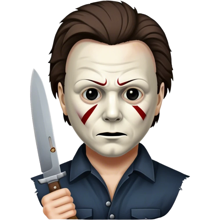 Michael Myers with knife emoji