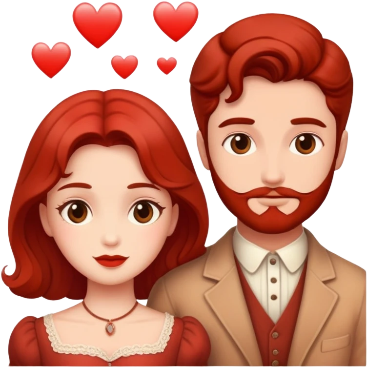 Romantic reddish vintage aesthetic emoji