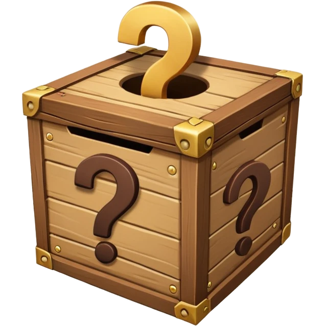 сгенерируй смайл loot box в стили классических смайлов с вопросом  emoji