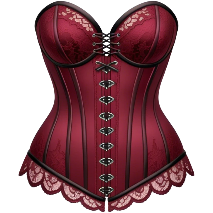 Burgundy Lace Corset emoji