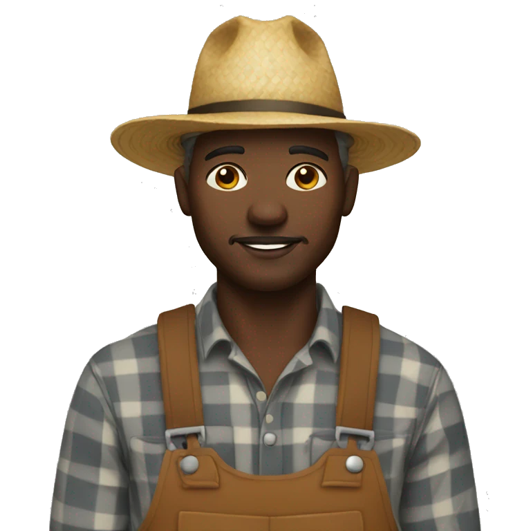 Black farmer emoji