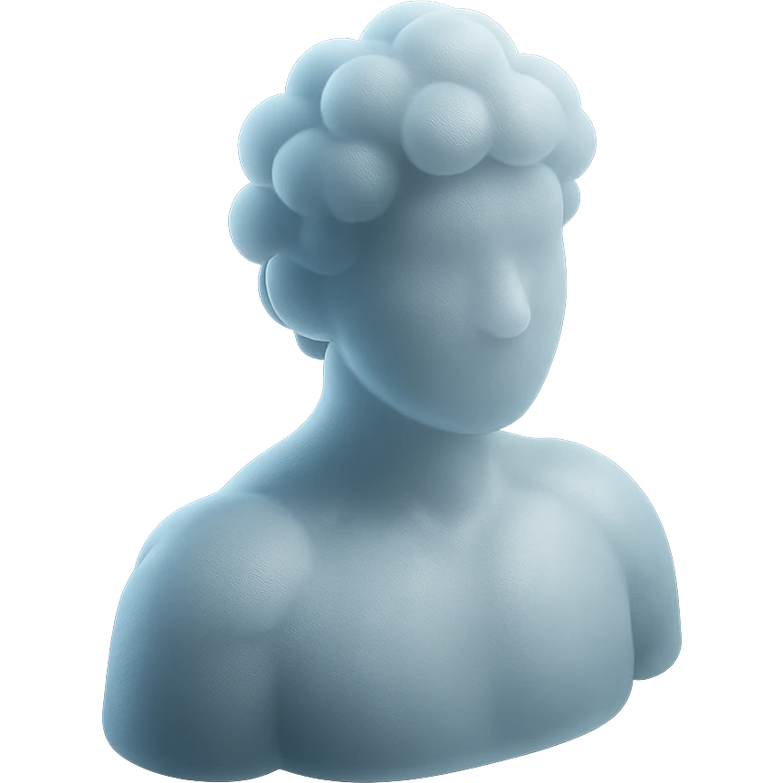 person made entirely of white fluffy convex clouds, shoulder up, front view emoji