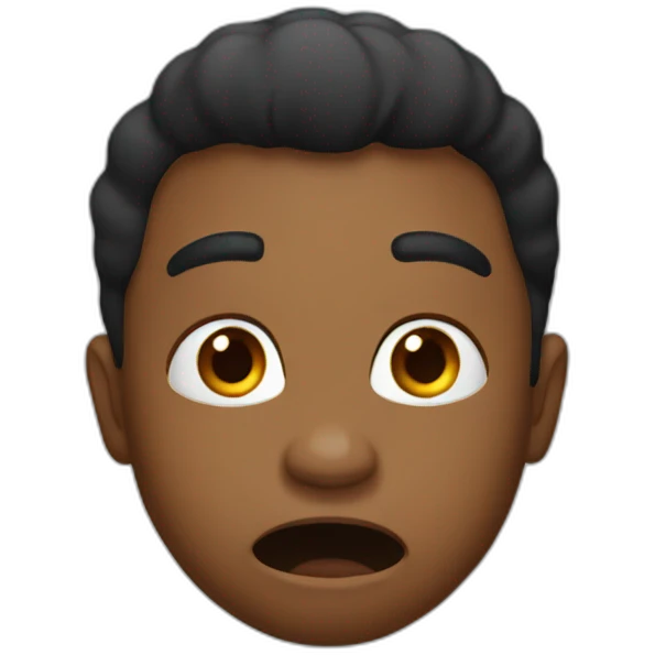 Shocked black meme emoji