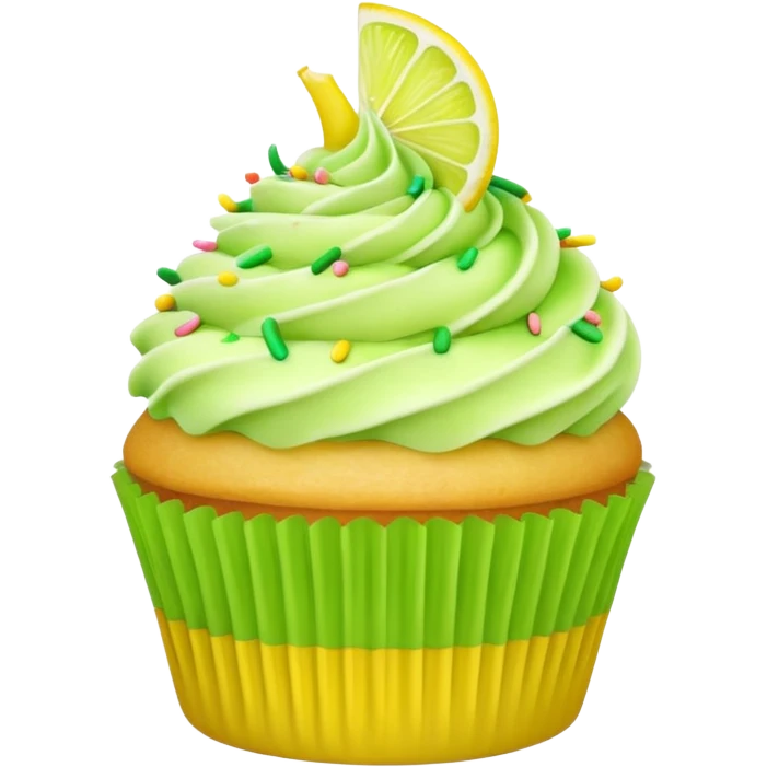 Lemon lime cupcake  emoji