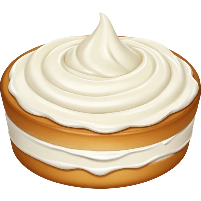 a dollop of cream cheese, simple, clear emoji