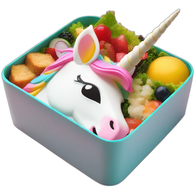 Unicorn bento box emoji