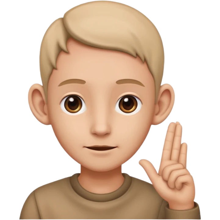 orecchio grande con mano dietro  emoji