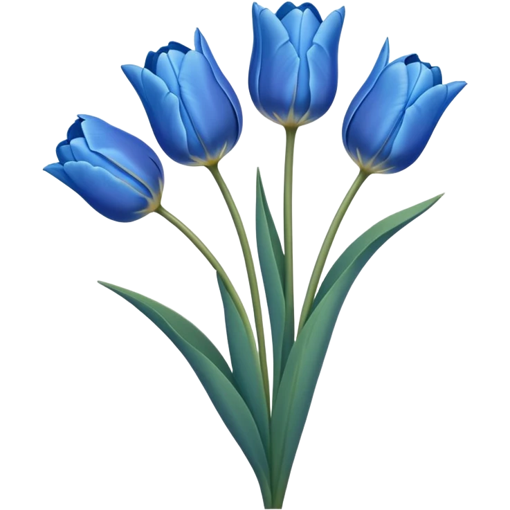 Blue tulips emoji