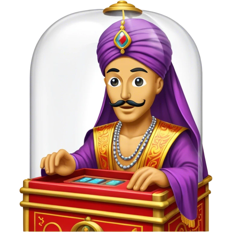 Realistic Zoltar Machine with turban emoji