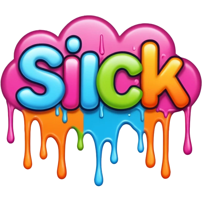 the word SICK in graffiti font emoji