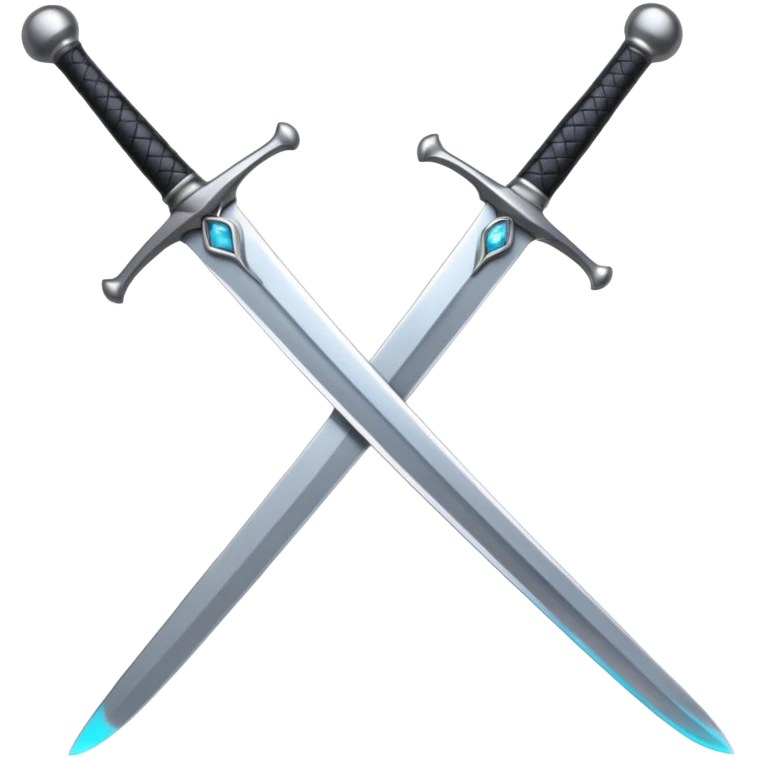 sword with shiny silver blade and black handle emoji