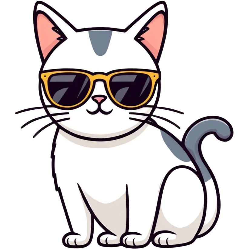 Cat with sunglasses emoji