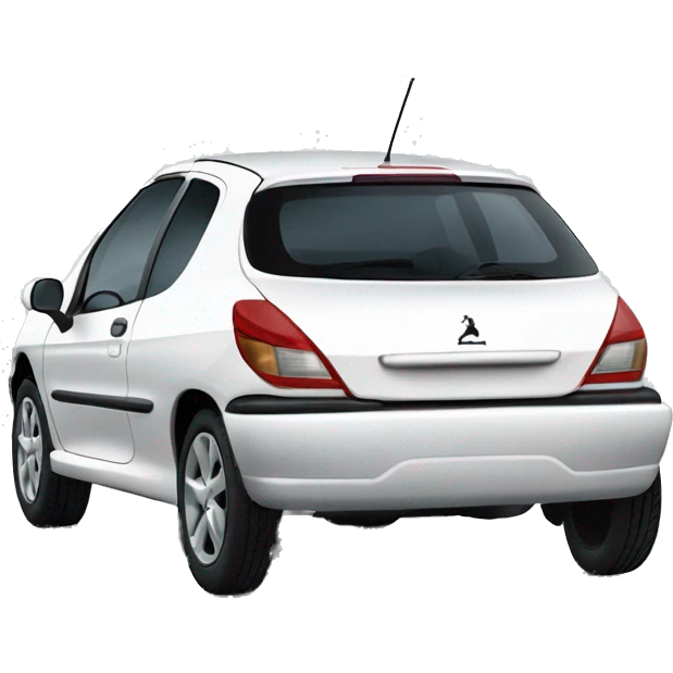 Weißer Peugeot 206 emoji
